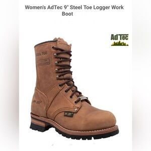 AD Tec women’s 9 inch water resistant logger boots